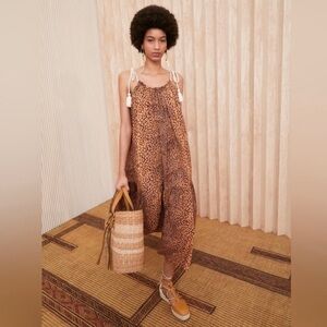 Ulla Johnson Cari Coverup Animal Print Size Small Lynx Leopard Print Tassel Vaca